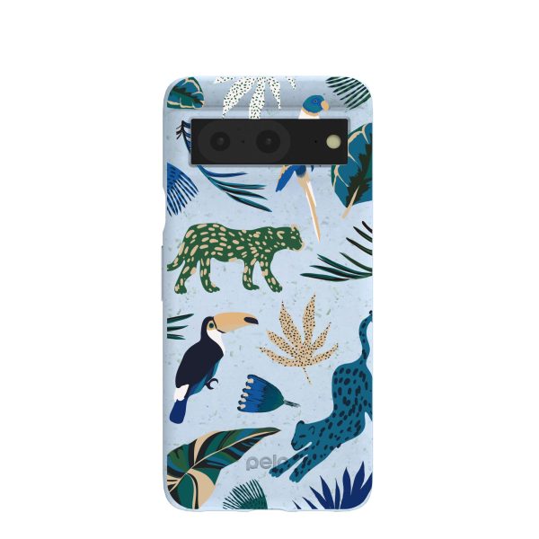 Powder Blue Tropical Rainforest Google Pixel 8 Case Discount