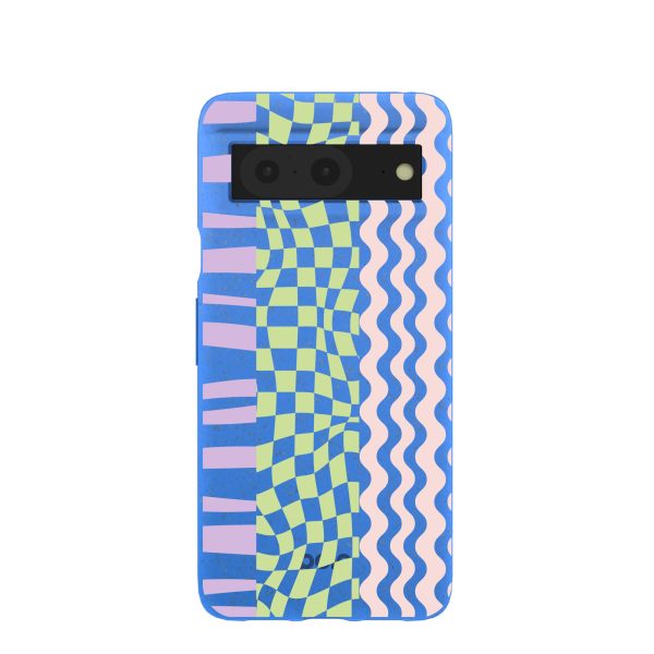 Electric Blue Mixed Up Google Pixel 8 Case For Cheap