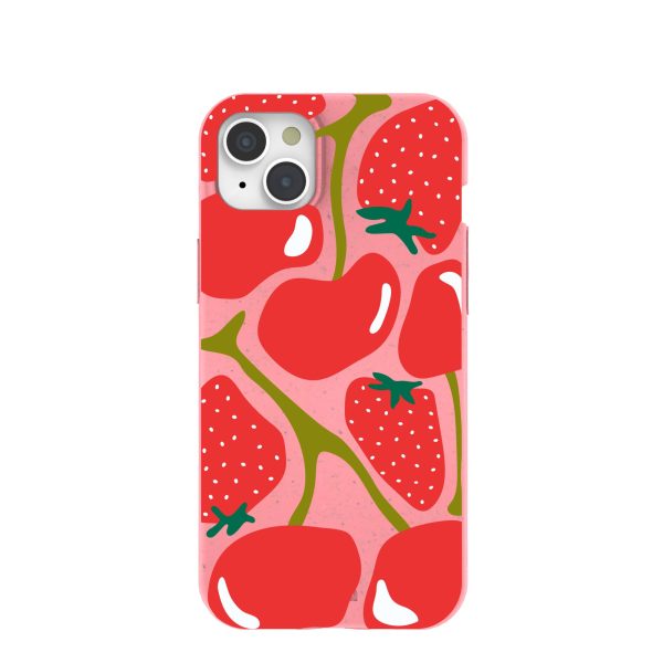 Bubblegum Pink Cherry Berry iPhone 15 Plus Case Hot on Sale
